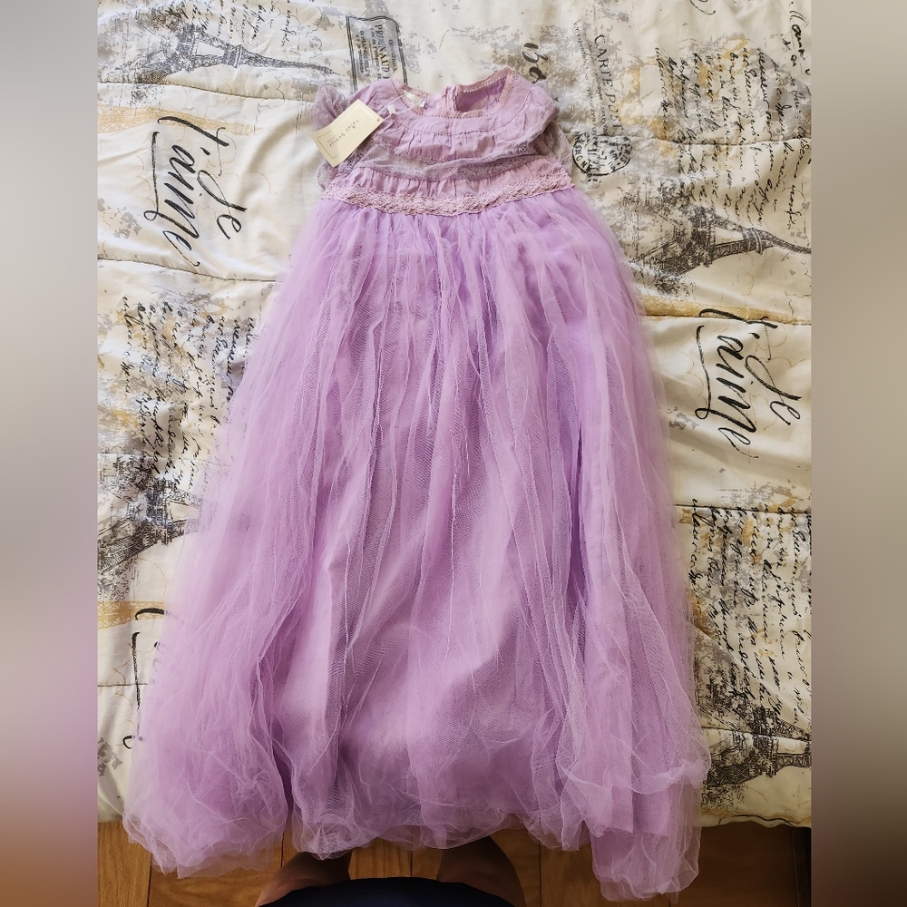 Scully Lilac Lace Dress Size 10 With Tags